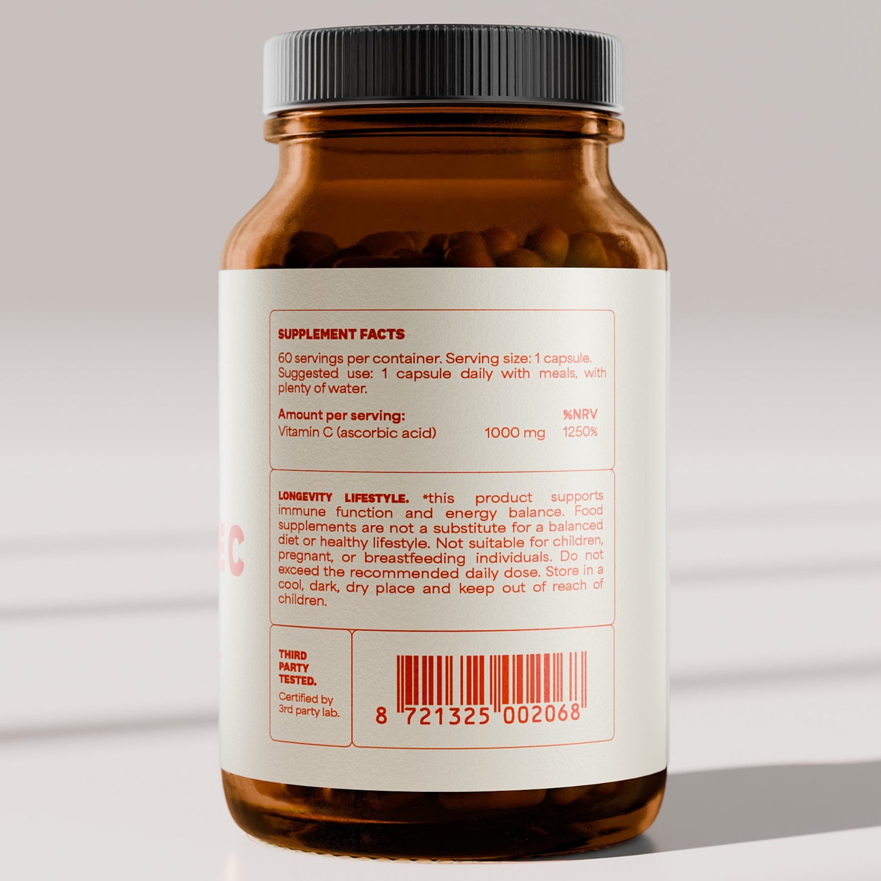 Vitamin C capsules rear | Get Supps