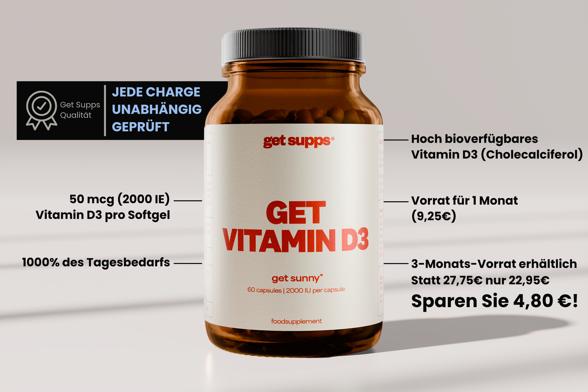 Vitamine D3 capsules 2000 IE